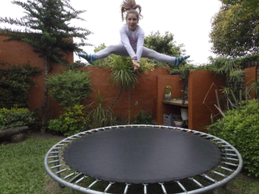 trampoline dream of jumping high into the sky